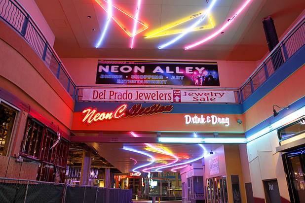 Neon Alley at the Neonopolis mall in downtown Las Vegas Wednesday, August 1, 2012.