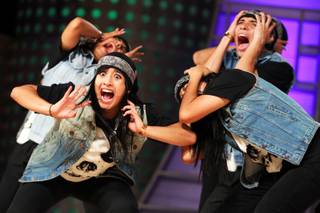The Mexican crew Neutral Zone performs in the varsity division's preliminary round at the World Hip-Hop Dance Championship at Red Rock Resort in Las Vegas on Wednesday, Aug. 1, 2012.