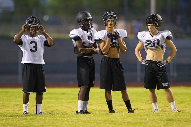 Palo Verde High School players are shown during practice at the school Tuesday, Aug. 7, 2012. Palo Verde will face Desert Vista High School (Arizona) in the Sollenberger Classic at the University of Phoenix Stadium in Arizona on Aug. 18.