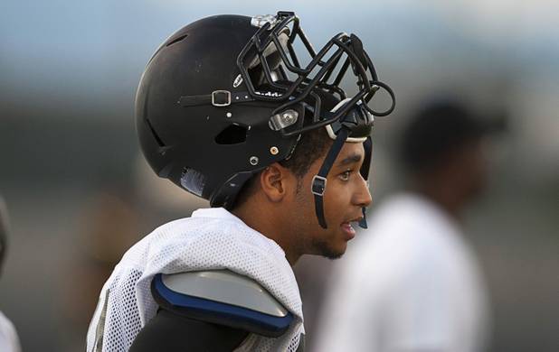 Palo Verde High School's Ryan Beaulieu practices with the team at the school Tuesday, Aug. 7, 2012. Palo Verde will face Desert Vista High School (Arizona) in the Sollenberger Classic at the University of Phoenix Stadium in Arizona on Aug. 18.
