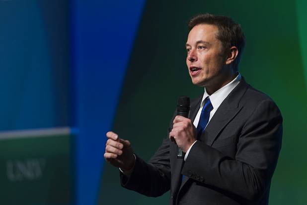 Elon Musk, chairman and CEO of Tesla Motors, speaks during the National Clean Energy Summit 5.0 on Tuesday, Aug. 7, 2012, at Bellagio.