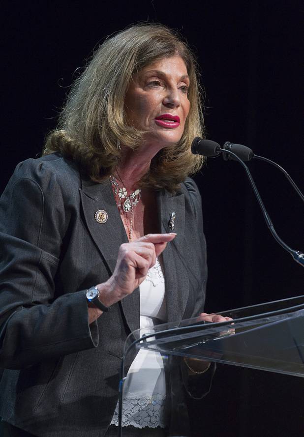 Nevada Congresswoman Shelley Berkley speaks during the National Clean Energy Summit 5.0 at the Bellagio Tuesday, August 7, 2012.