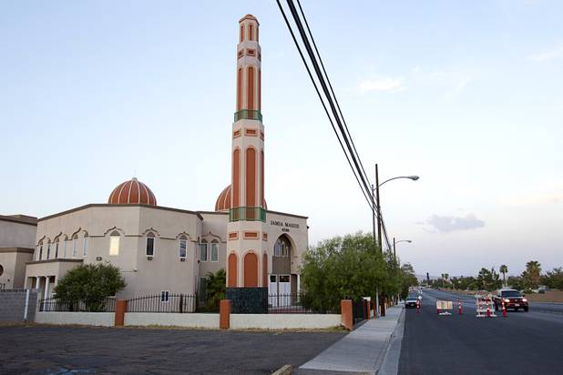 A view of the Jamia Masjid mosque on East Desert Inn Road Wednesday, Aug. 15, 2012.