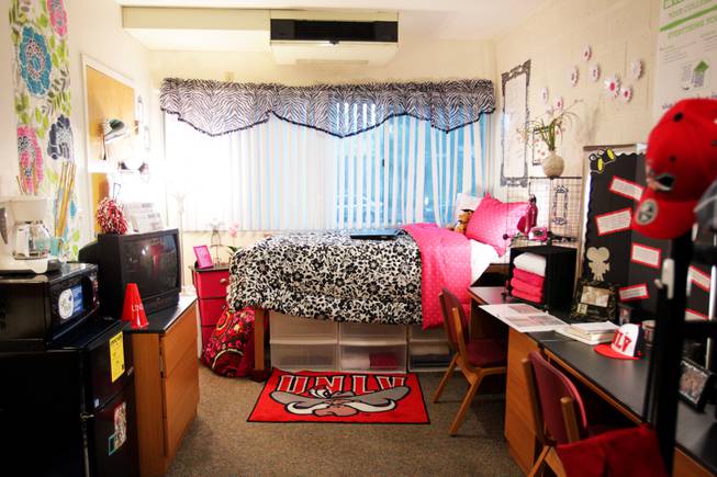 A dorm room inside the Tonopah Complex on the campus of UNLV in Las Vegas on Wednesday, August 22, 2012.