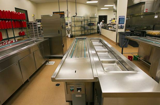 A view of a kitchen at the Three Square Food Bank Wednesday, Aug. 22, 2012. The kitchens are used to make prepared meals.