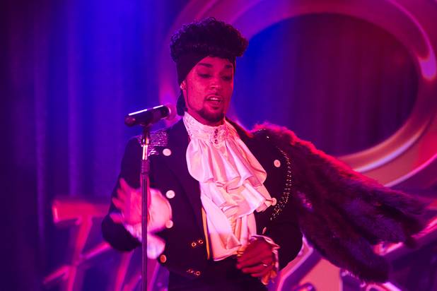 Prince impersonator Jason Tenner performs in The D showroom in ...