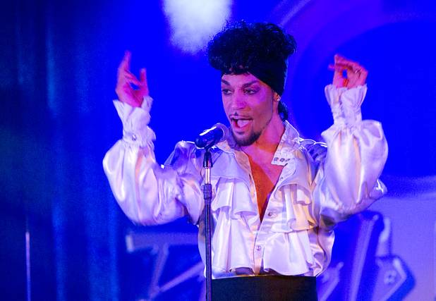 Prince impersonator Jason Tenner performs in The D showroom in ...
