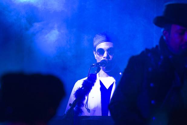 Keyboardist Dr. Db performs with Purple Reign in The D showroom in downtown Las Vegas Sunday, Aug. 26, 2012.