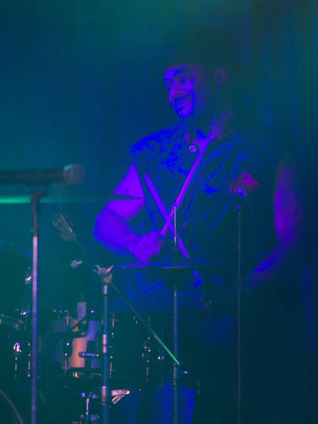 Drummer L.C. Crawford performs with Purple Reign in The D showroom in downtown Las Vegas Sunday, Aug. 26, 2012.