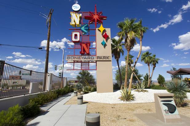 The Neon Boneyard Park was gated and locked Sunday, Aug. 26, 2012. STEVE MARCUS