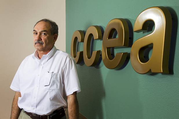 John Vellardita, executive director of the Clark County Education Association, poses in the association offices Wednesday, Aug. 29, 2012.