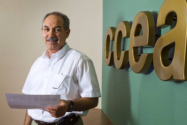 John Vellardita, executive director of the Clark County Education Association, poses in the association offices Wednesday, Aug. 29, 2012.
