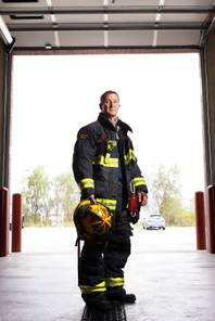 North Las Vegas firefighter Gary Polk stands inside the bay of Fire Station 53 in North Las Vegas on Thursday, August 30, 2012.
