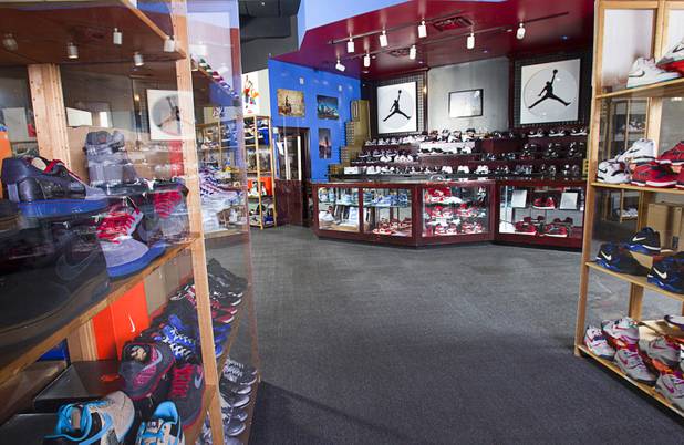 Nike shoes are displayed in the ShoeZeum at the Neonopolis ...