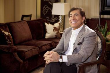 Steve Wynn answers questions about his upcoming wedding to Andrea Hissom in Las Vegas on April 27, 2011. 