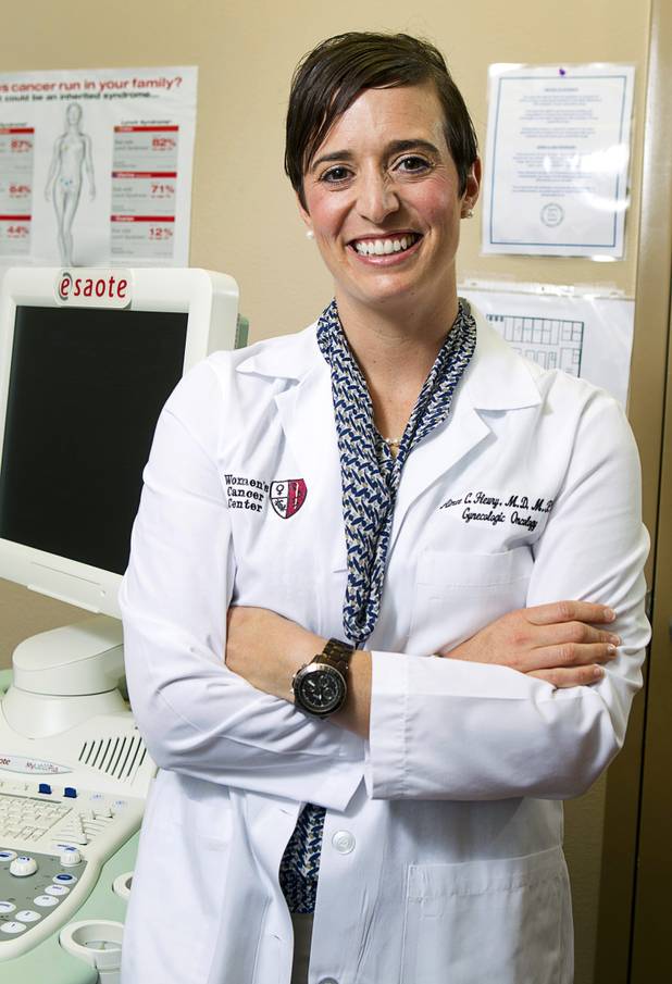 Dr. Aimee Fleury poses in an exam room at the Women's Cancer Center of Nevada, 3131 La Canada Street, Thursday, Sept. 6, 2012. Fleury, a gynecologic oncologist, joined the center this August.