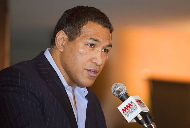 Ray Seto president of the World Series of Fighting league, speaks during a news conference at the Planet Hollywood Live theater (formerly the Theatre for the Performing Arts) at Planet Hollywood Thursday, Sept. 6, 2012. The new mixed martial arts league will debut with a fight card broadcast on NBC at the theater on Nov. 3.