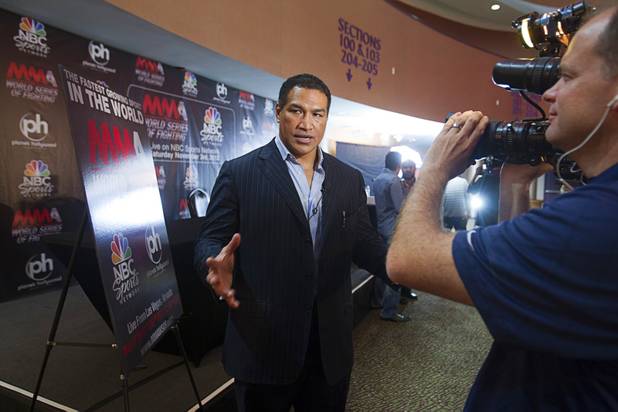 Ray Seto president of the World Series of Fighting league, speaks to reporters during a news conference at the Planet Hollywood Live theater (formerly the Theatre for the Performing Arts) at Planet Hollywood Thursday, Sept. 6, 2012. The new mixed martial arts league will debut with a fight card broadcast on NBC at the theater on Nov. 3.