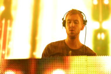 DJ Calvin Harris celebrates his two 2012 MTV Video Music Awards wins at XS in the&nbsp;Encore.