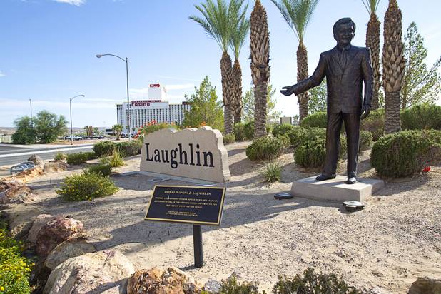 A statue of Don Laughlin stands at the north end of Casino Drive in Laughlin Sunday, Sept. 9. 2012.