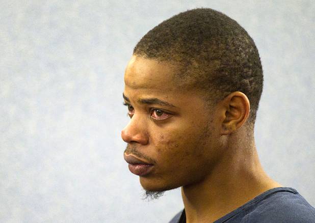 Gary Lee Hosey Jr., the suspected driver of the car that crashed into the bus stop on Spring Mountain Road on Thursday, Sept. 13, 2013, makes an initial appearance at the Regional Justice Center Monday, Sept. 17, 2012. Four people died and eight were injured in the accident.