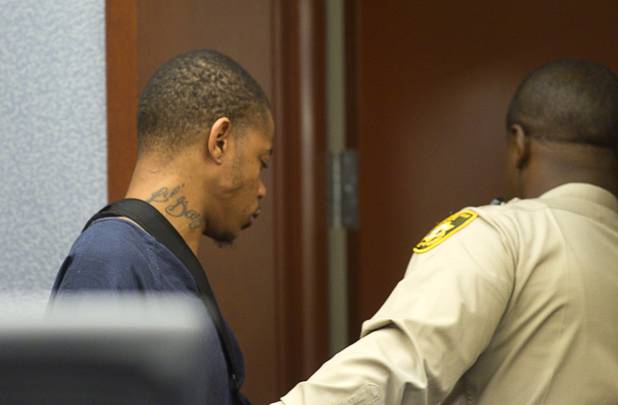 Gary Lee Hosey Jr., the suspected driver of the car that crashed into the bus stop on Spring Mountain Road Thursday, leaves the courtroom after an initial appearance at the Regional Justice Center Monday, Sept. 17, 2012. Four people died and eight were injured in the accident.