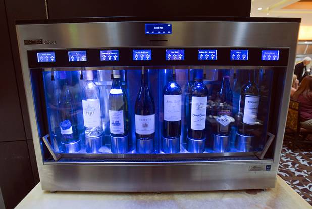 A self-service wine kiosk is shown at the Wicked Spoon buffet in the Cosmopolitan Tuesday, Sept. 18, 2012. Diners use a prepaid card that gives access to a variety of wines.