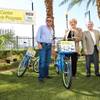 From left, Rich Worthington, president and CEO of the Molasky Group of Companies, Las Vegas Mayor Carolyn Goodman and Irwin Molasky, chairman of the Molasky Group, are shown at an event to introduce a bike-share program, Sept. 21, 2012.