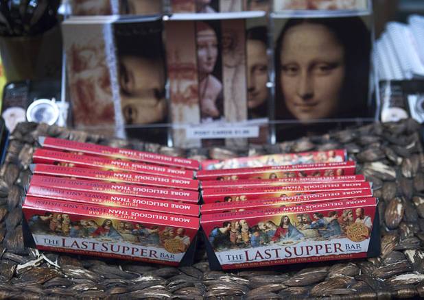The Last Supper snack bars are displayed in the gift shop the "Da Vinci- The Genius" exhibit at the Imagine Gallery in the Venetian Monday, Oct. 1, 2012. This week, all Hyde Park Middle School sixth graders, who have been studying about  Leonardo Da Vinci for about a month, will visit the exhibit. The traveling exhibit has been extended through January, a representative said.
