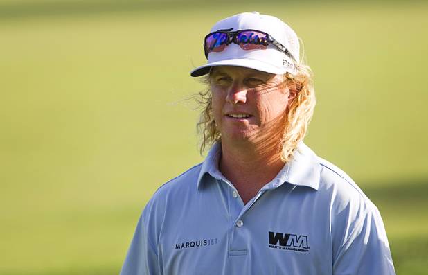 Former UNLV golfer Charley Hoffman is shown after finishing the Pro-Am portion of the Justin Timberlake Shriners Hospitals for Children Open at TPC Summerlin Wednesday, Oct. 3 2012.
