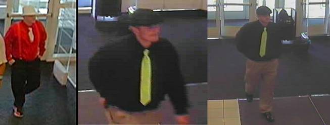 Tie and hat armed robber