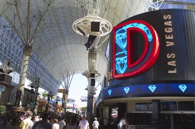 A view of new signage at The D Las Vegas in Downtown Las Vegas on Tuesday, Oct. 9, 2012.