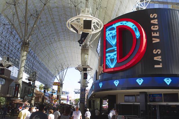 A view of new signage at The D Las Vegas in Downtown Las Vegas on Tuesday, Oct. 9, 2012.