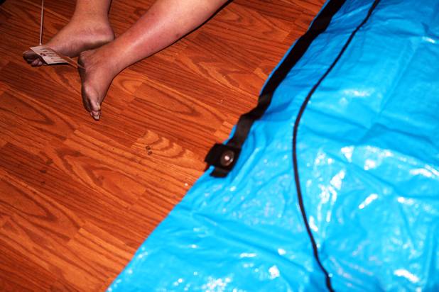The mortuary gets ready to bag a decedent found in Las Vegas.