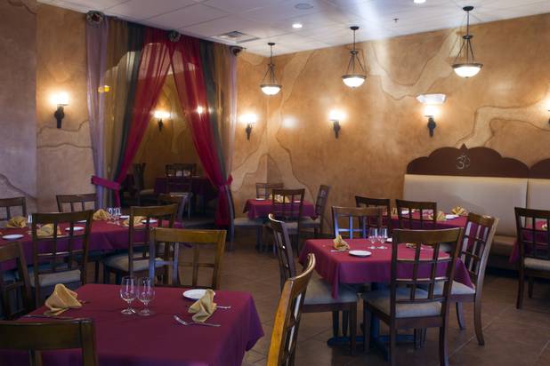 The dining room at Saffron Flavors of India restaurant, 4450 N. Tenaya Way, Sunday, Oct. 14, 2012.