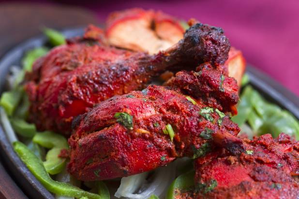Tandoori chicken at Saffron Flavors of India restaurant, 4450 N. Tenaya Way, Sunday, Oct. 14, 2012.
