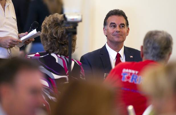 Danny Tarkanian, candidate for the state's 4th Congressional District, waits for a debate with Steven Horsford at Temple Sinai of Las Vegas in Summerlin Sunday, Oct. 14, 2012. The temple's Men's Club sponsored the debate.