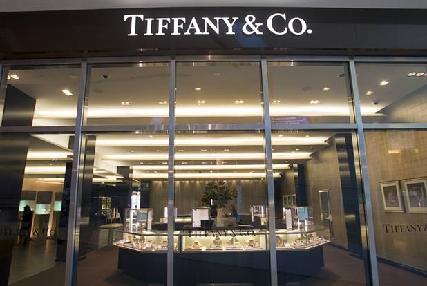 A view of the Tiffany and Co. jewelry store in the Crystals retail mall Monday, Oct. 15, 2012.