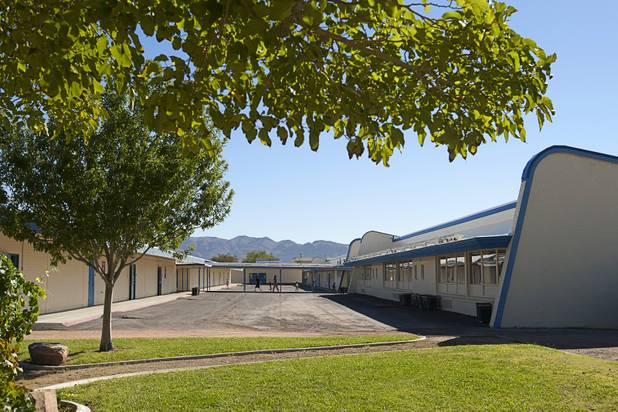 A view of  Lomie Heard Elementary School on Nellis Air Force Base Tuesday, Oct. 16, 2012. The school is the only Clark County school on a military base.