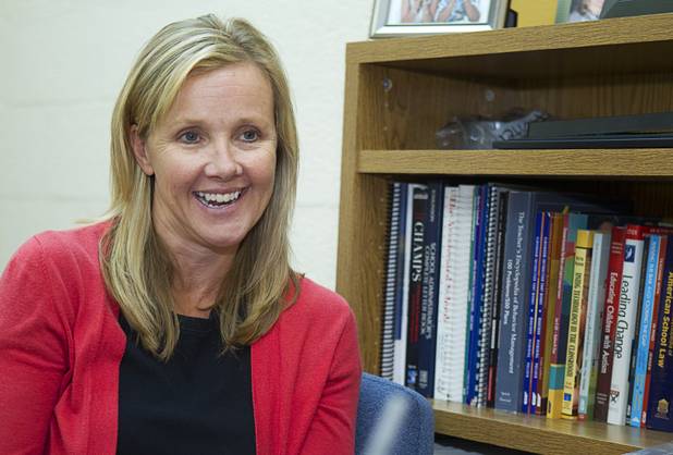 Principal Kori Deal speaks during an interview at Lomie Heard Elementary School on Nellis Air Force Base Tuesday, Oct. 16, 2012. The school is the only Clark County school on a military base.