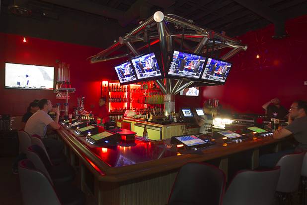 The main bar is shown in Hi Scores, a bar-arcade at Stephanie Street and Paseo Verde Parkway, in Henderson Thursday, Oct. 18, 2012.
