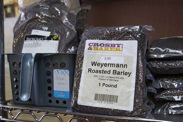 Roasted barley from Germany is displayed at Vegas Homebrew & Winemaking, 5140 W. Charleston Blvd., Thursday, Oct. 18, 2012.