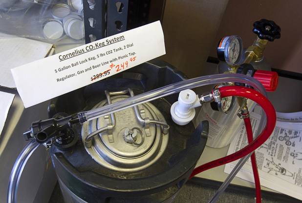 Beer-making equipment is displayed at Vegas Homebrew & Winemaking, 5140 W. Charleston Blvd., Thursday, Oct. 18, 2012.