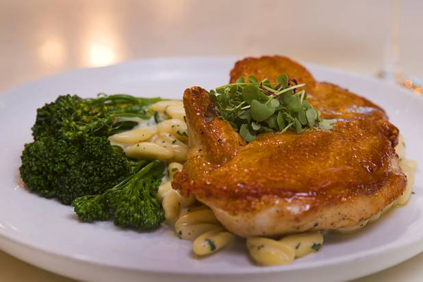 Free Range Half Roasted Chicken entree on the bar at the Vintner Grill, 10100 W. Charleston Blvd., in Summerlin Sunday, Oct. 21, 2012.