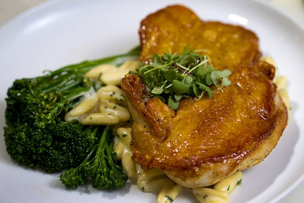 Free Range Half Roasted Chicken entree on the bar at the Vintner Grill, 10100 W. Charleston Blvd., in Summerlin Sunday, Oct. 21, 2012.