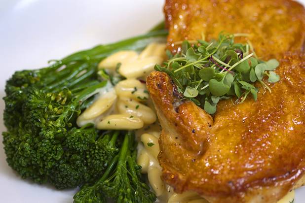 Free Range Half Roasted Chicken entree on the bar at the Vintner Grill, 10100 W. Charleston Blvd., in Summerlin Sunday, Oct. 21, 2012.