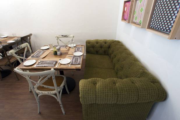 A view of a dining area at Honey Salt, a new restaurant at 1031 S Rampart Blvd, Monday, Oct. 22, 2012.