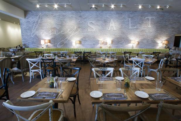 A view of a dining area at Honey Salt, a new restaurant at 1031 S Rampart Blvd, Monday, Oct. 22, 2012.