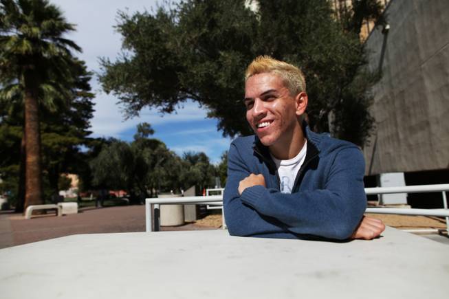 Rafael Lopez, 23, is a psychology major at UNLV who has applied for a work permit through deferred action, the federal program that allows some young immigrants who are residing in the country illegally to temporarily avoid deportation, Tuesday, Oct. 23, 2012.