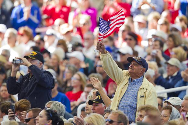 Supporters cheer as Republican vice presidential candidate Paul Ryan speaks during a campaign rally at the Henderson Pavilion Tuesday, Oct. 23, 2012.